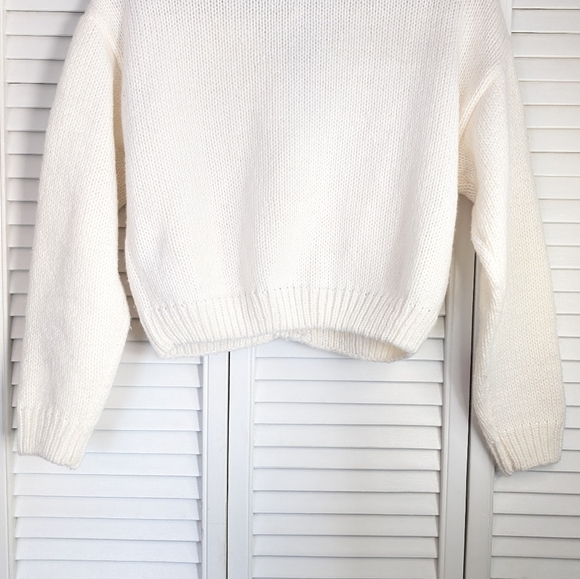 LUNA IVY 3D Heart White Cardigan Size S - Picture 8 of 13